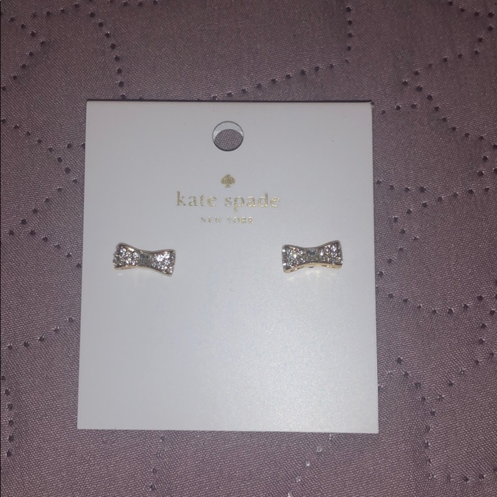 Kate Spade Gold Diamond Bowtie Studs
